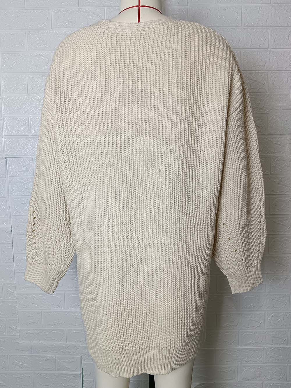 Laid Back Mid-Length V Neck Knit Cardigan Outerwear | NCS