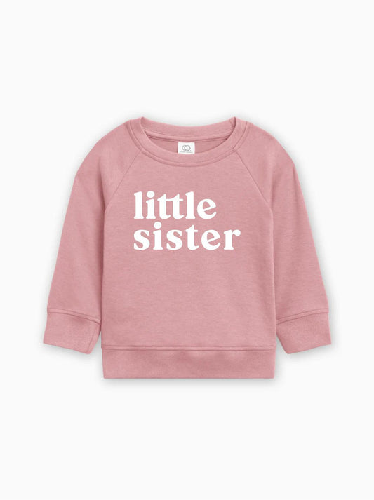 Little Sister Organic Cotton Baby Toddler Girl Pullover (Serif)