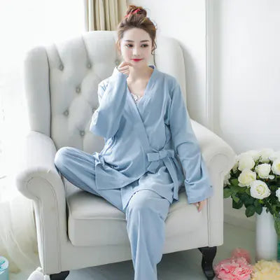 Spring Summer Nursing Pajama Set for New Mothers - #BAGE211510129-NURSG