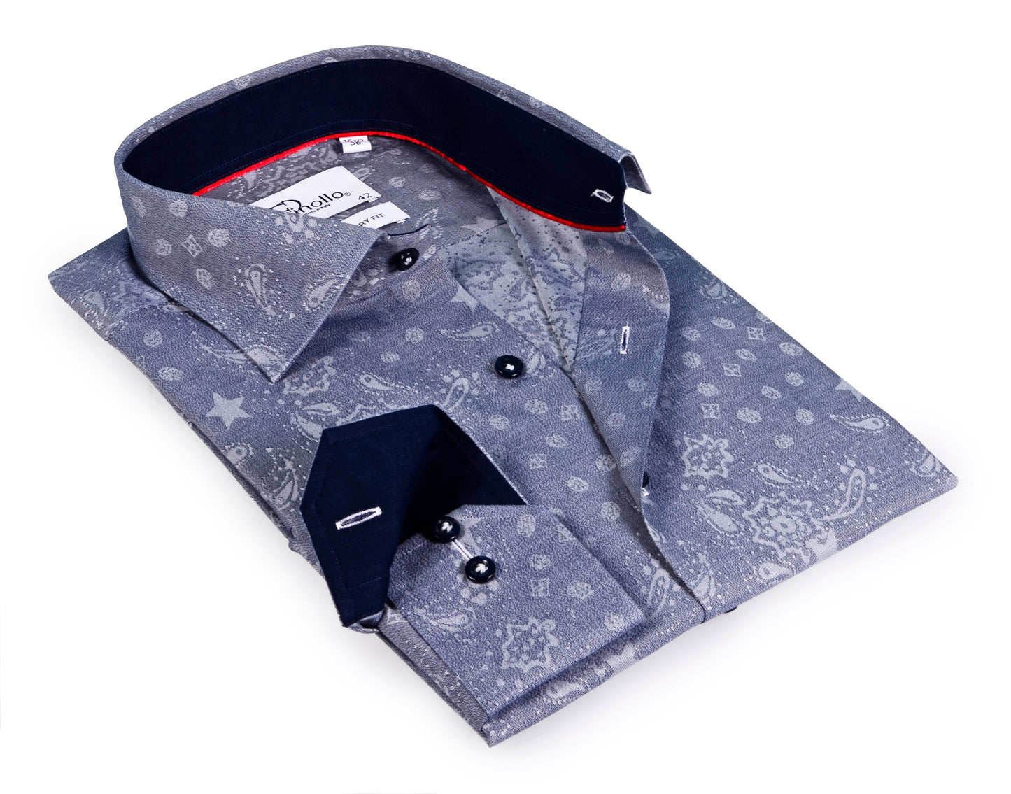 Long Sleeve Shirt with contract trimming // Dual cuffs // contemporary fit