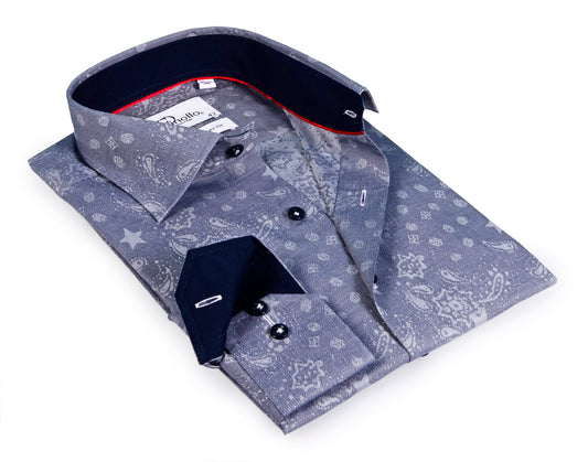 Long Sleeve Shirt with contract trimming // Dual cuffs // contemporary fit