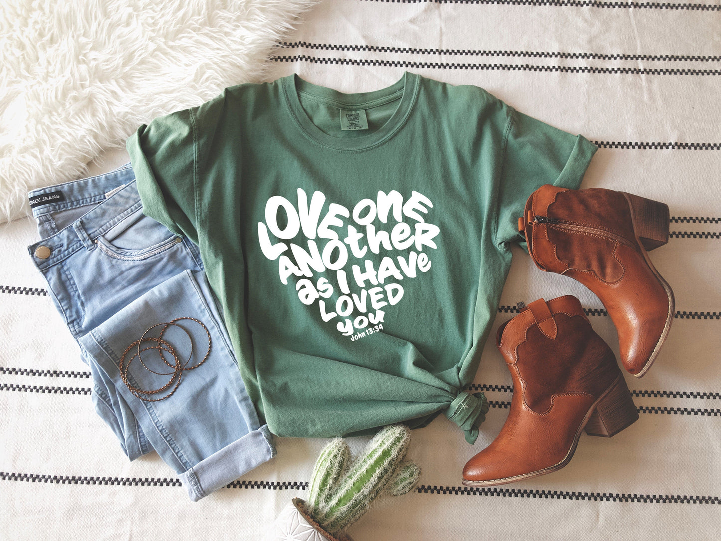 Love One another Christian Comfort Colors T Shirt