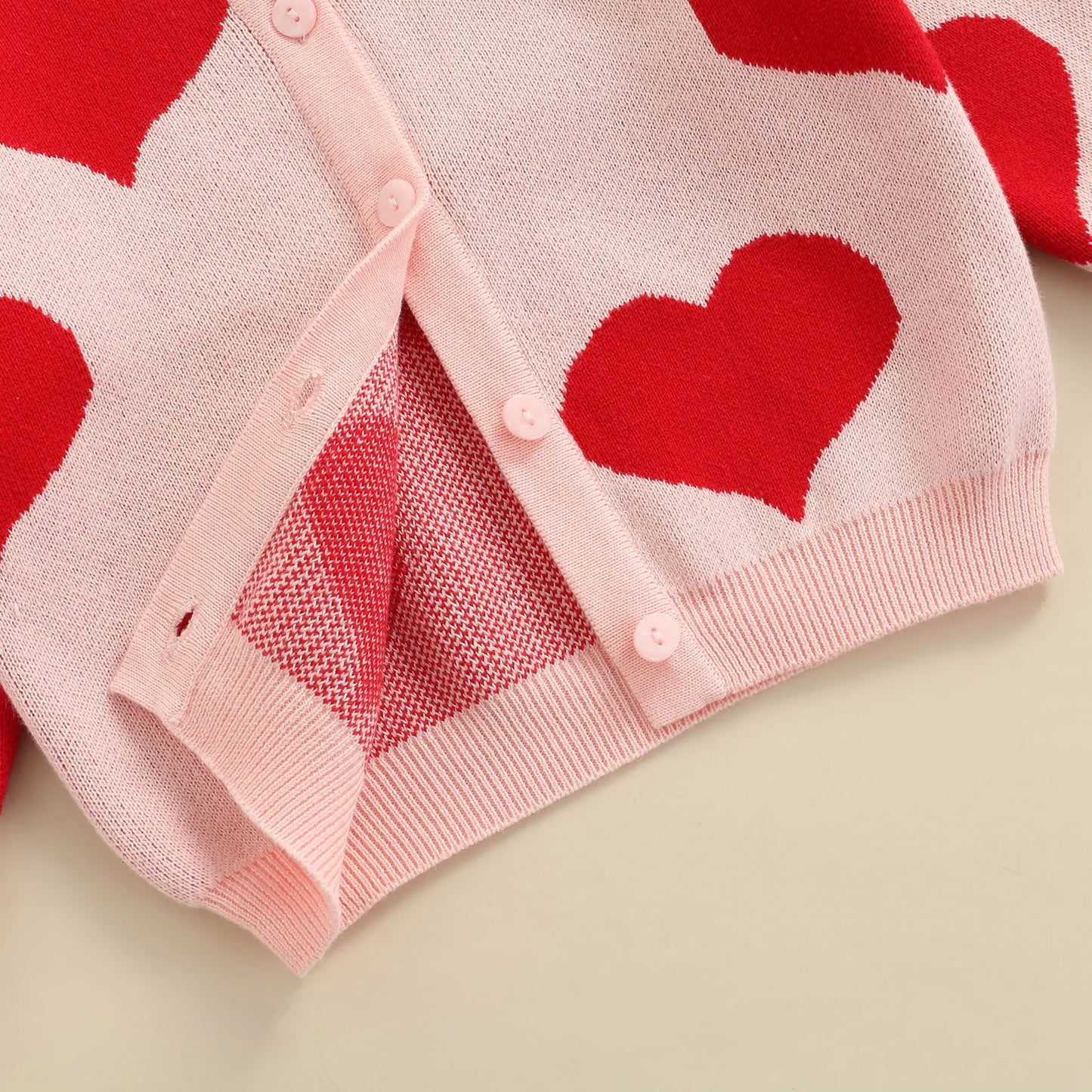 Heart Knitted Baby Sweater - # BAAA111310001