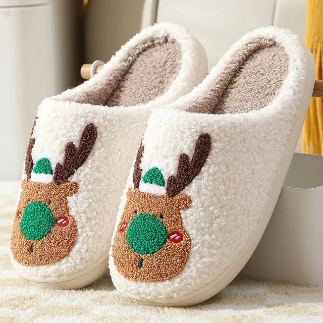 Winter Fluffy Fur Flat Slippers - # BOAA73410004
