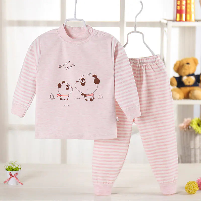 Children's Cotton Pajama Set for Fall and Winter - # BAAA81810029