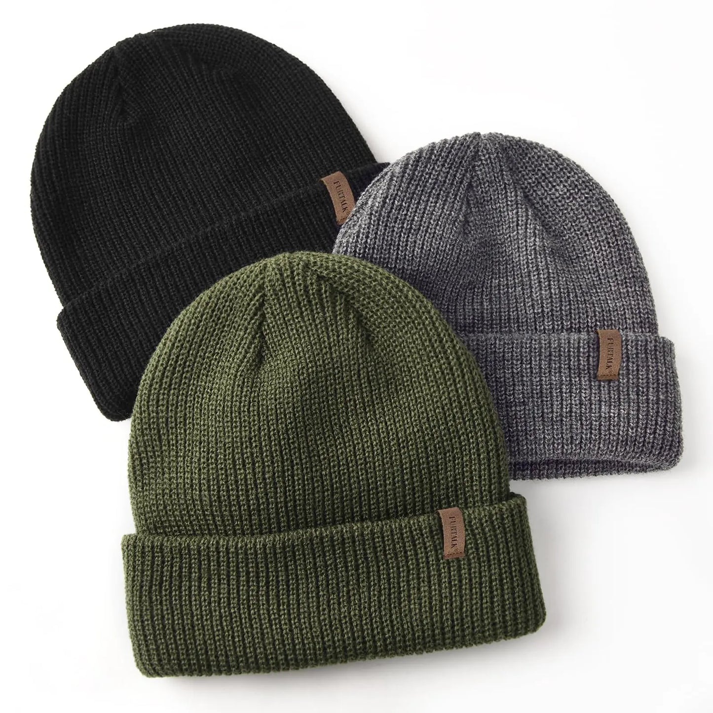 FURTALK Toddler Beanie Baby Boys Girls Beanies Kids Winter Hats Children Knit Warm Caps 3-8 Years Beige+pink+caramel - # BOAA21910001