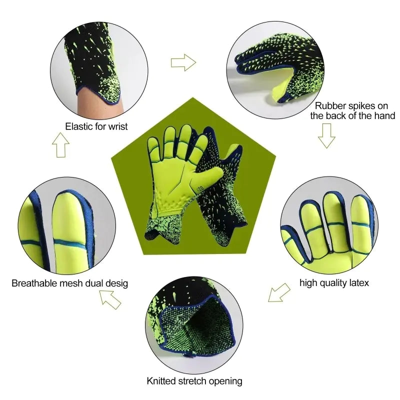 Kids Football Goalkeeper Latex  Gloves - # BOAA22510001