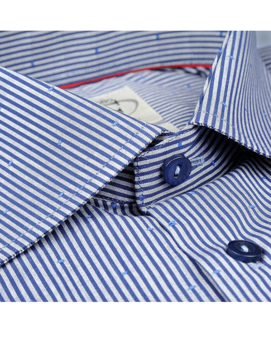 Made in Italy Dress Shirts// Navy Stripe - contemporary fit