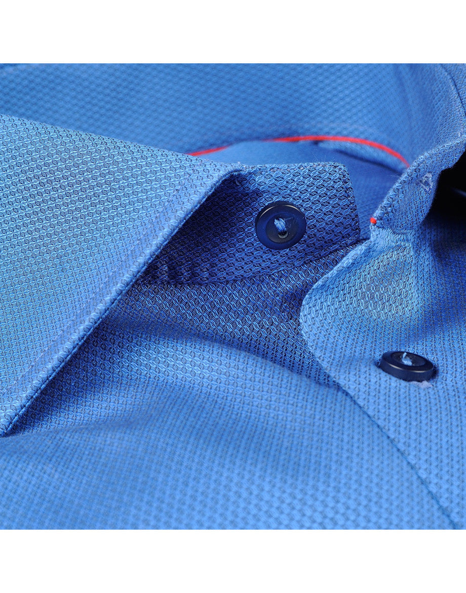 Made in Italy Dress Shirts// Blue pattern- contemporary fit