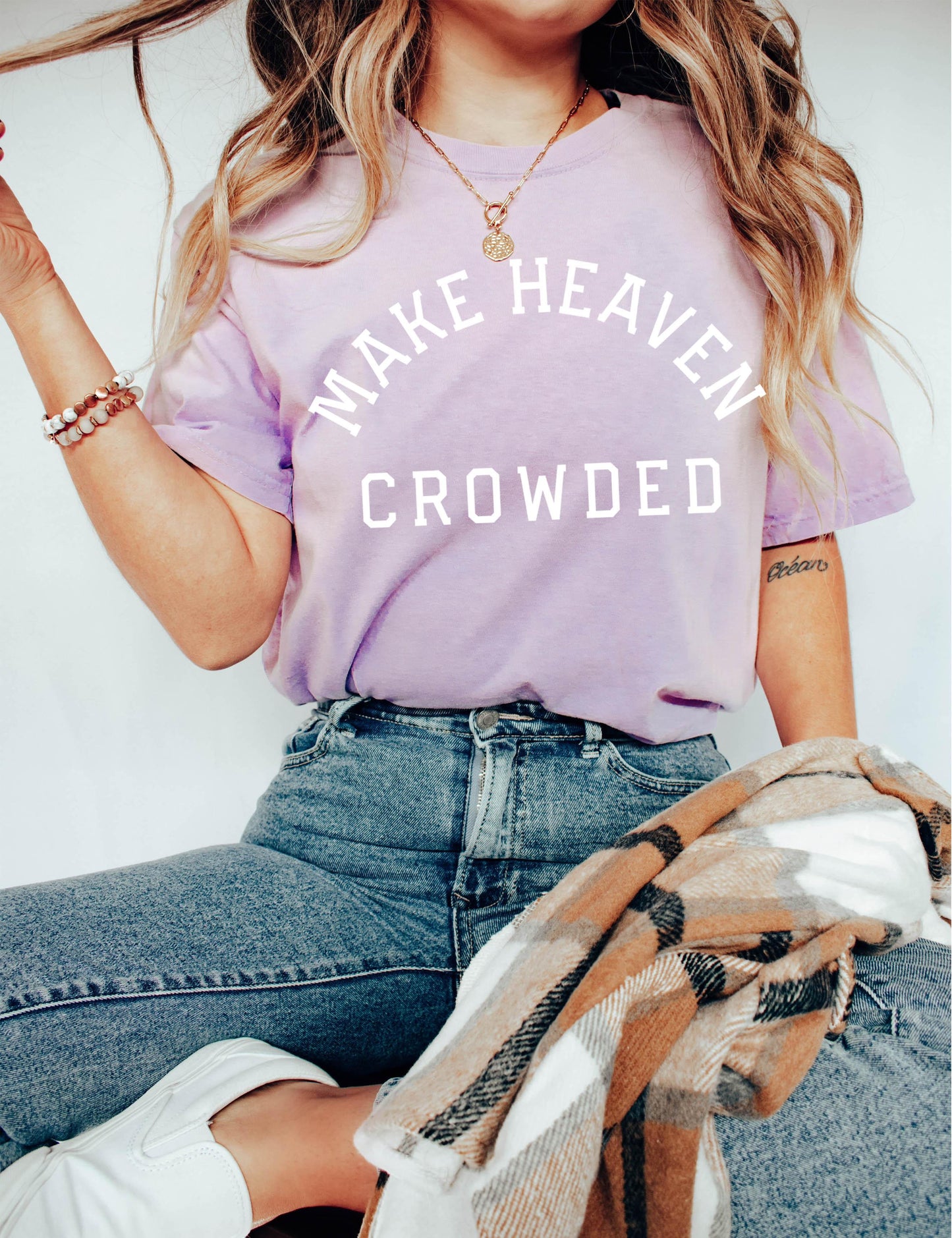 Make Heaven Crowded Christian Comfort Colors T Shirt