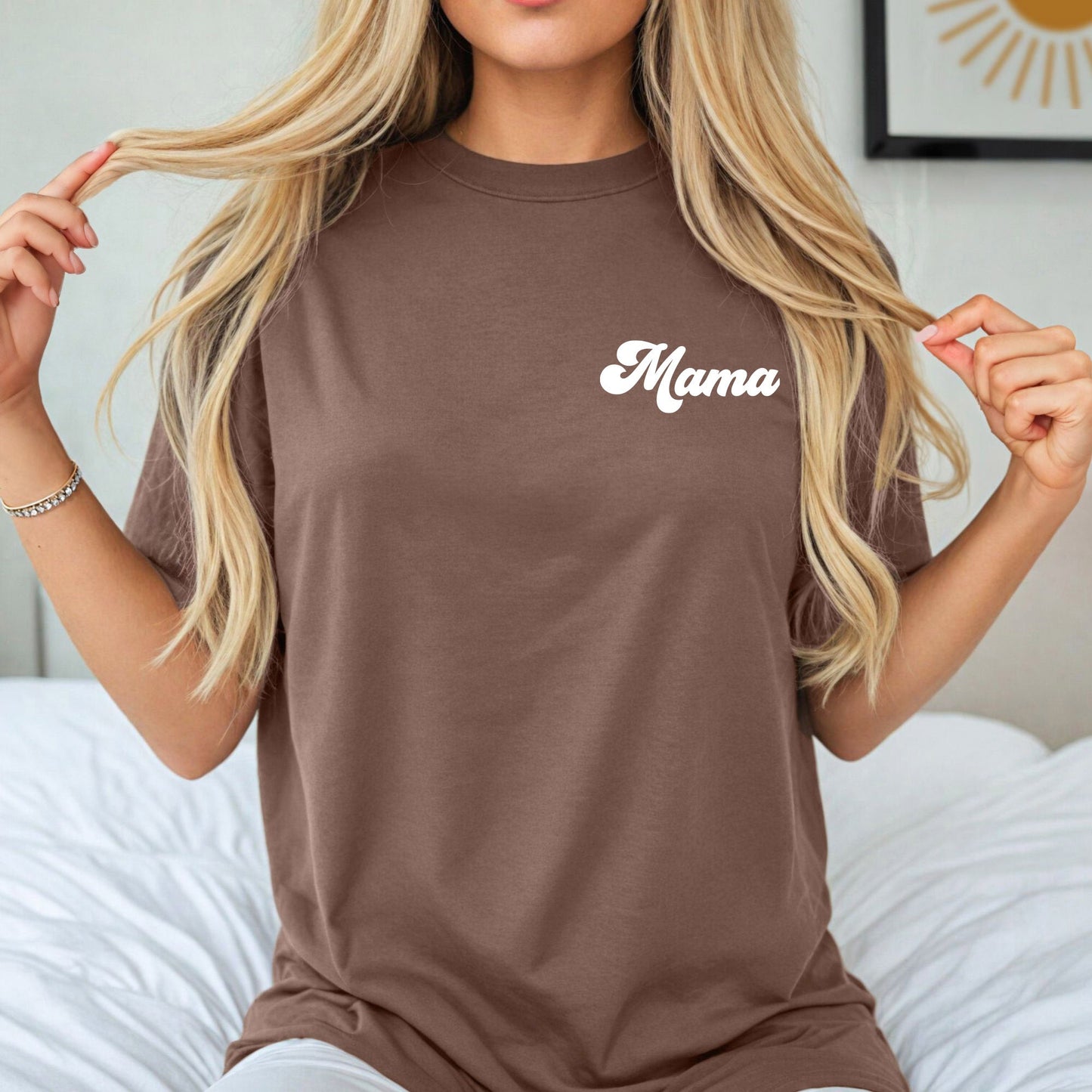 Mama Comfort Colors Graphic Tees (Groovy Left Chest)