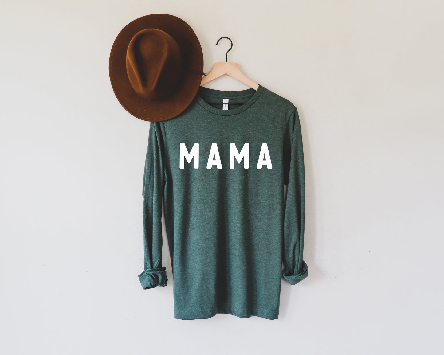 Mama Long Sleeve Tshirt | Mom long sleeve shirt (Rounded font)