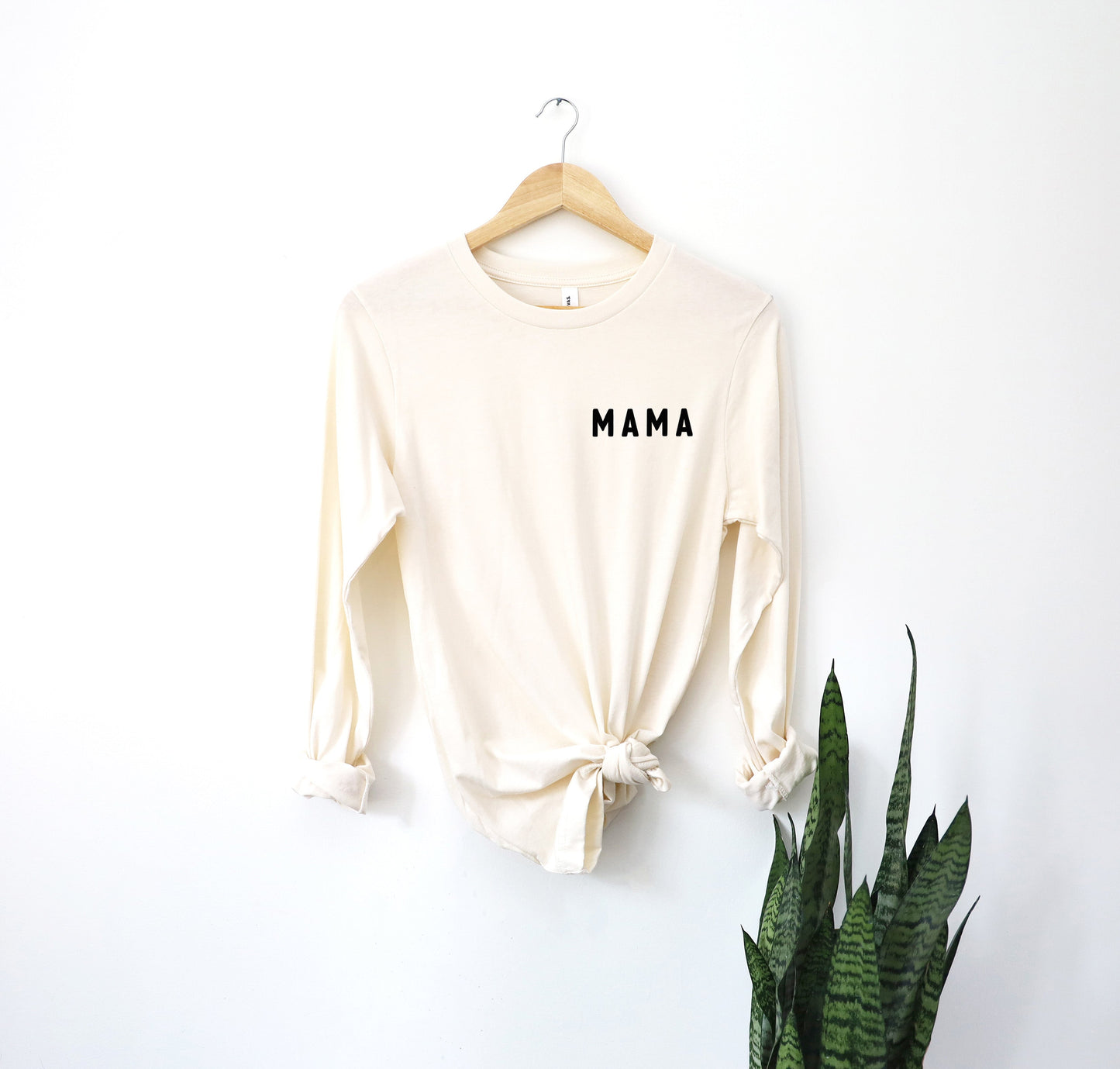 Mama Long Sleeve Tshirt | Mom long sleeve shirt (Rounded font corner)