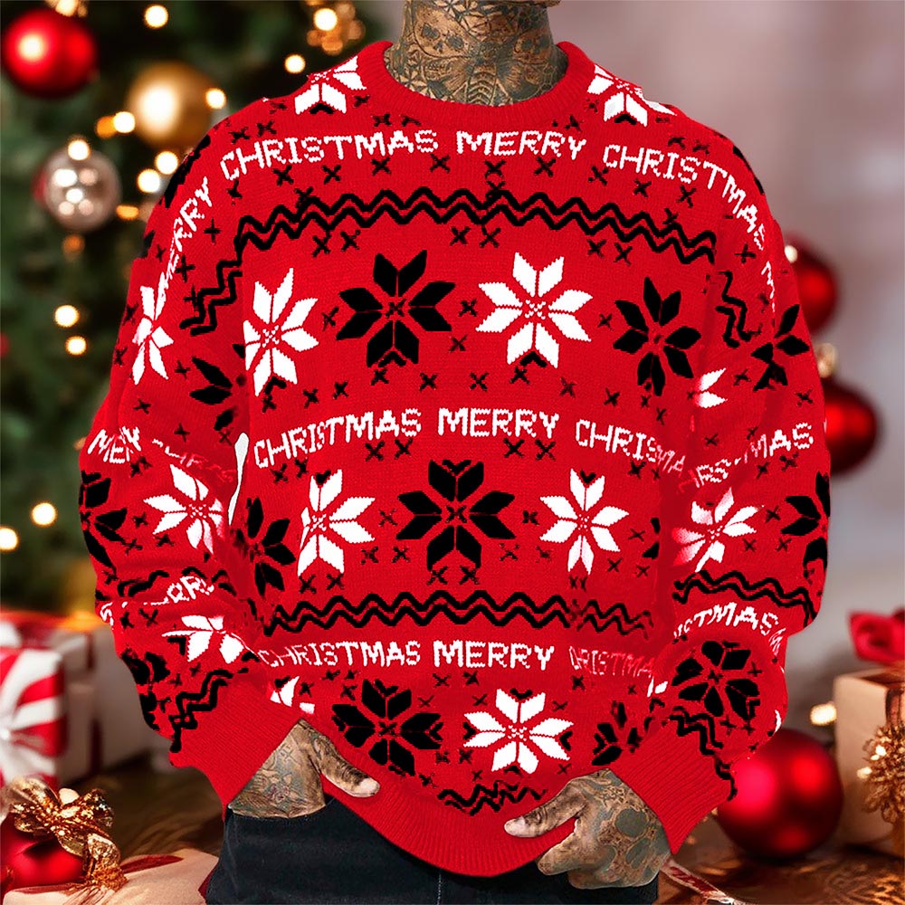 Men’s Christmas Snowflake Jacquard Sweater | NCS