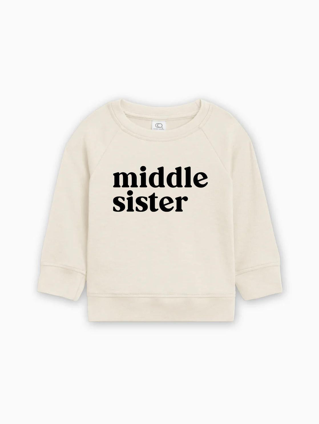 Middle Sister Organic Cotton Pullover (Serif)