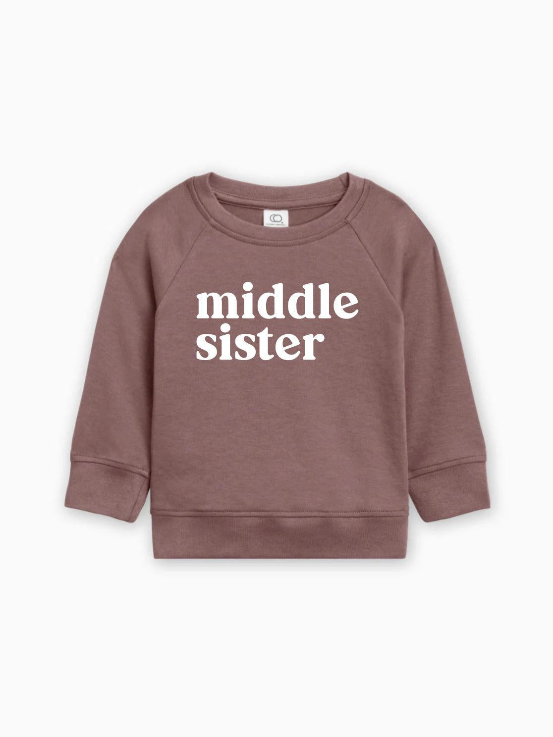 Middle Sister Organic Cotton Pullover (Serif)
