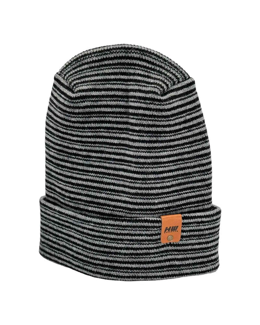 H-Stitch™ Contrast Cuffed Beanie – Black/Gray | Made in USA | Trending Ski & Snowboard Beanie
