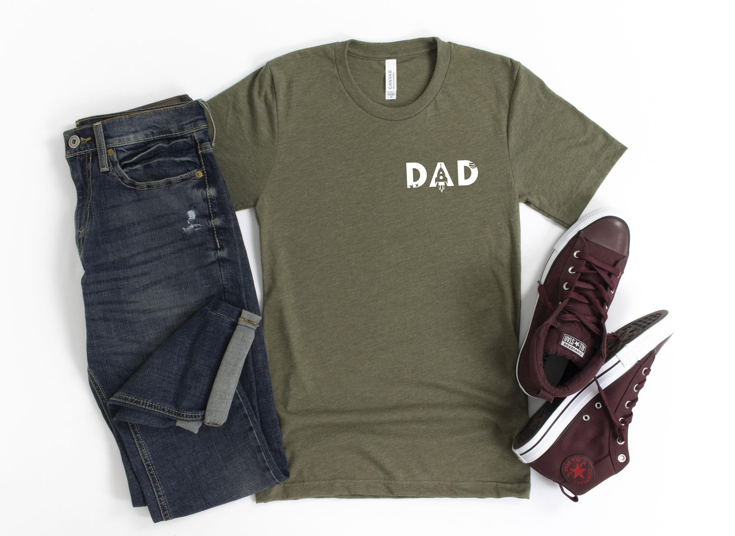 Mom Space Themed & Dad Space Themed Birthday party T-shirt (corner)