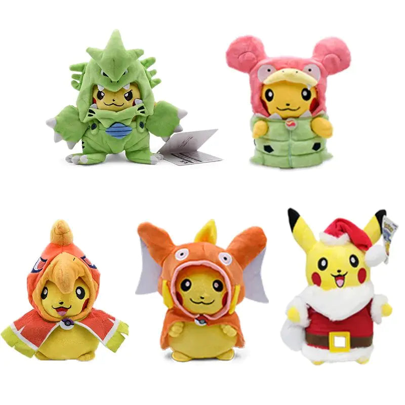 24 Pcs Pokemon Pikachu Cosplay Toys Charizard Snorlax Garchomp Tyranitar Hydreigon Anime Stuffed Plush Cartoon Peluche Dolls - # BOT&G512610001