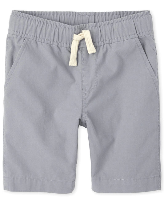 The Children's Place Boys' Cotton Pull on Jogger Shorts 16 Fin Gray Single - # BOAA13610003