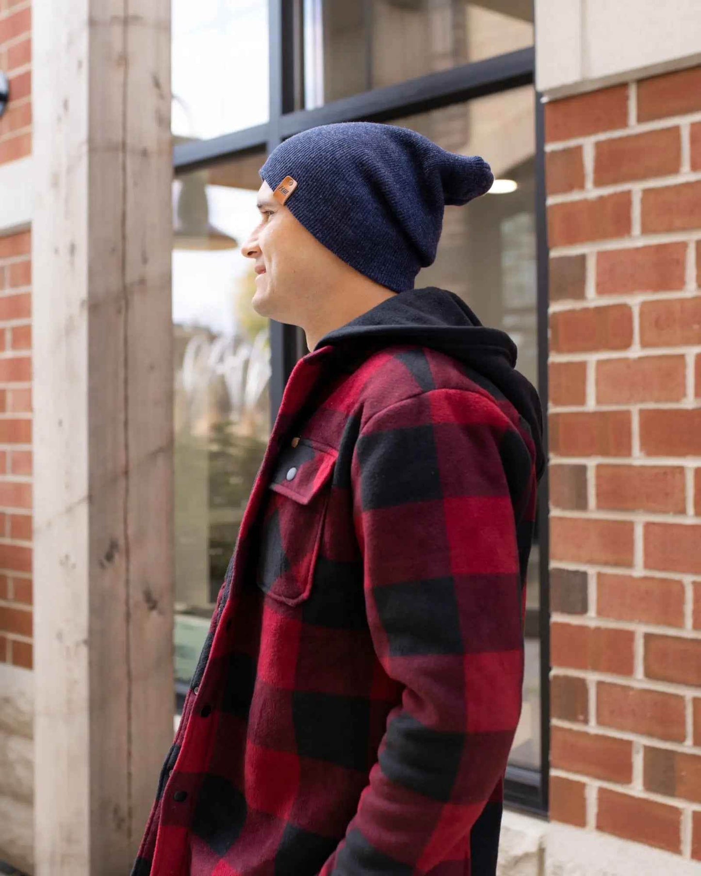 NEW HAAKWEAR H-Stitch Cuffed Beanie - Designed and Made in USA (Patented Design) - Denim Blue