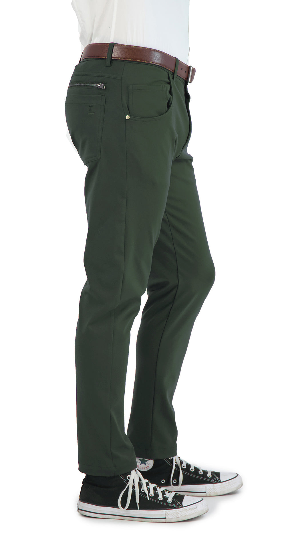 NEW & UPDATED Super - Stretch Men's Chinos //Casual// Olive - Performance Collection