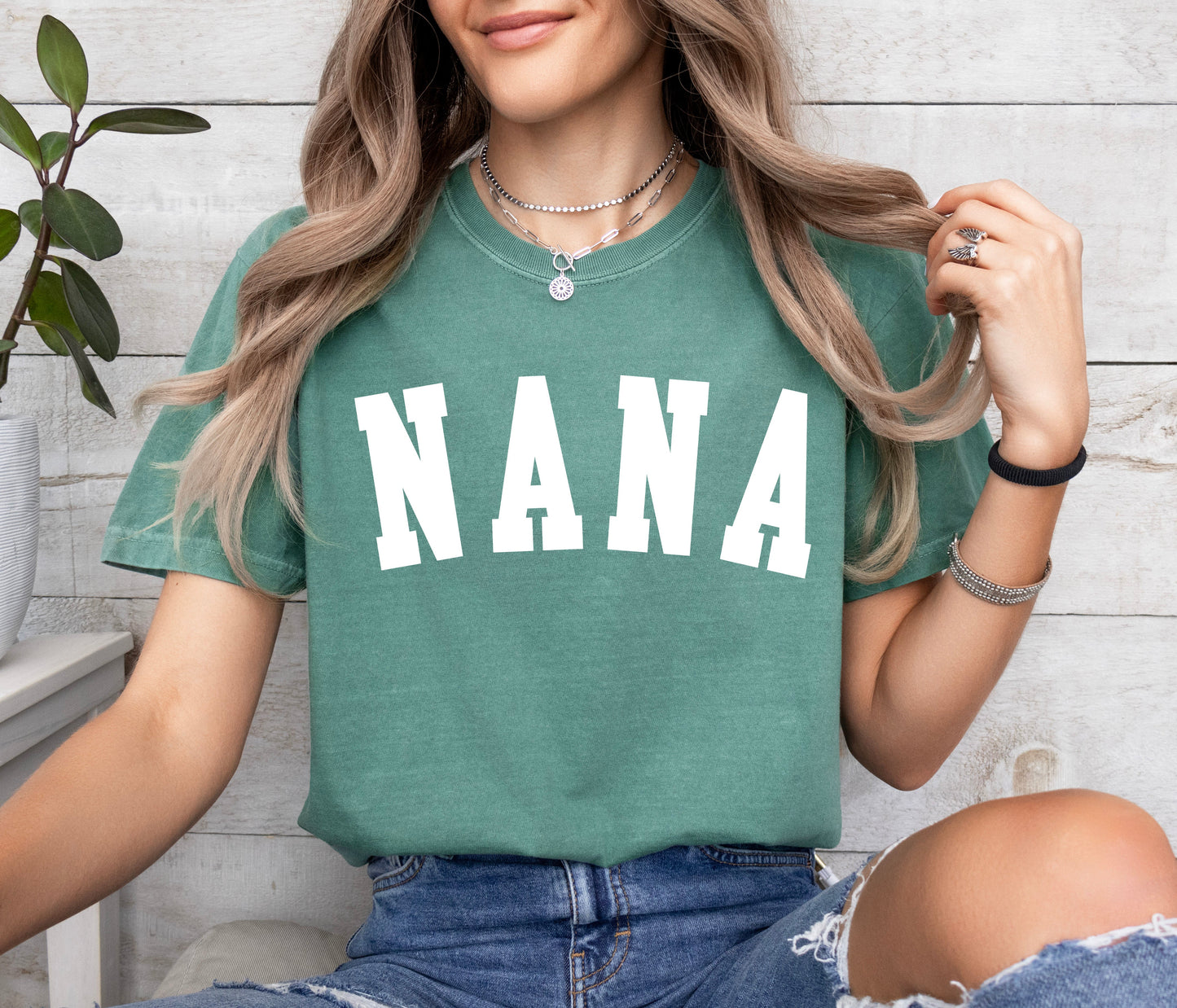 Nana Grandma Comfort Colors Garment Dyed T Shirt (Condensed font)