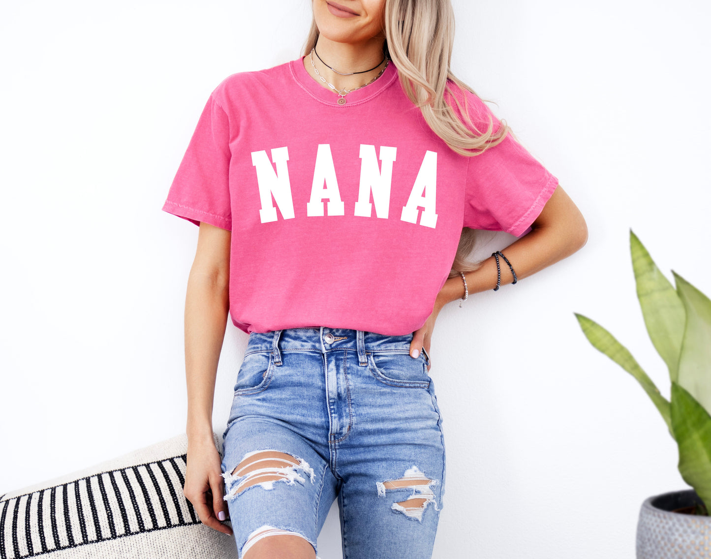 Nana Grandma Comfort Colors Garment Dyed T Shirt (Condensed font)