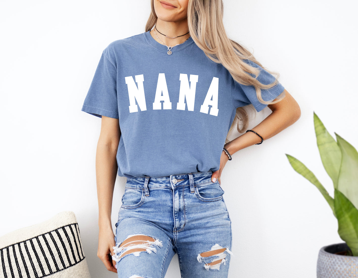 Nana Grandma Comfort Colors Garment Dyed T Shirt (Condensed font)