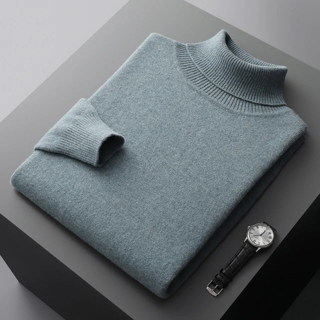 Boys Men's High Collar Winter Knit Pullover - # BOAA13510013