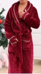 Winter Coral Fleece Thick Bathrobe - # BOAA11710004
