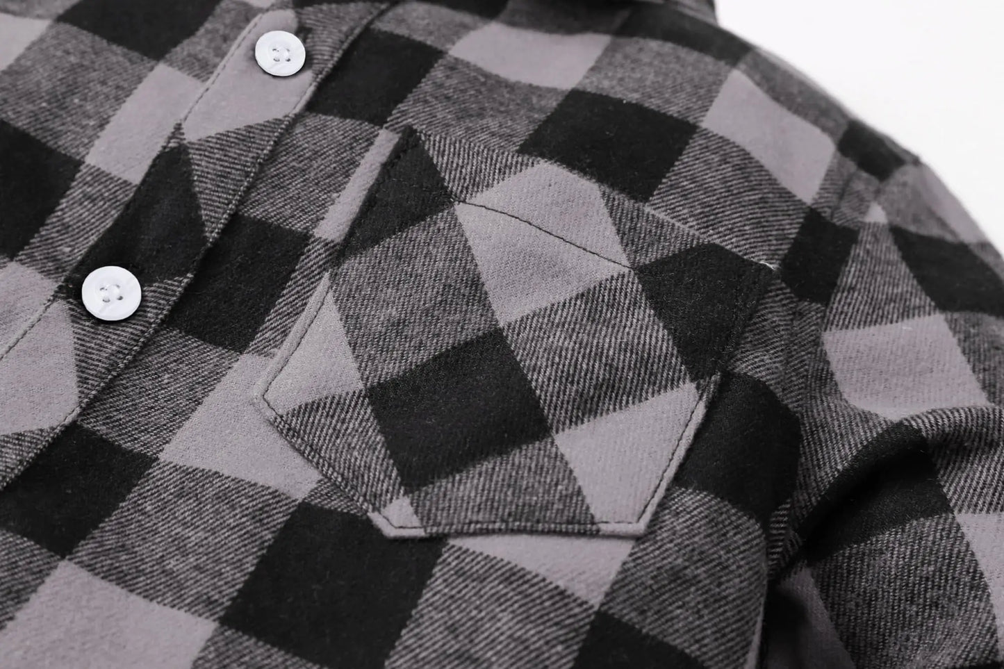 SANGTREE Mens & Boys Plaid Shirt Long Sleeve Button Down Flannel Shirts, US 3 Months - Adult 9XL Youth 14-15 Years Gray Plaid 2 - # BOAA13510001