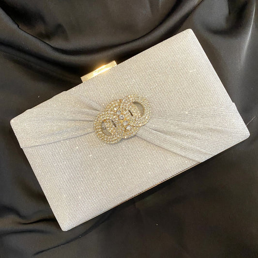 Diamond button-filled square evening clutch bag Diagonal wedding birthday dinner clutch bag