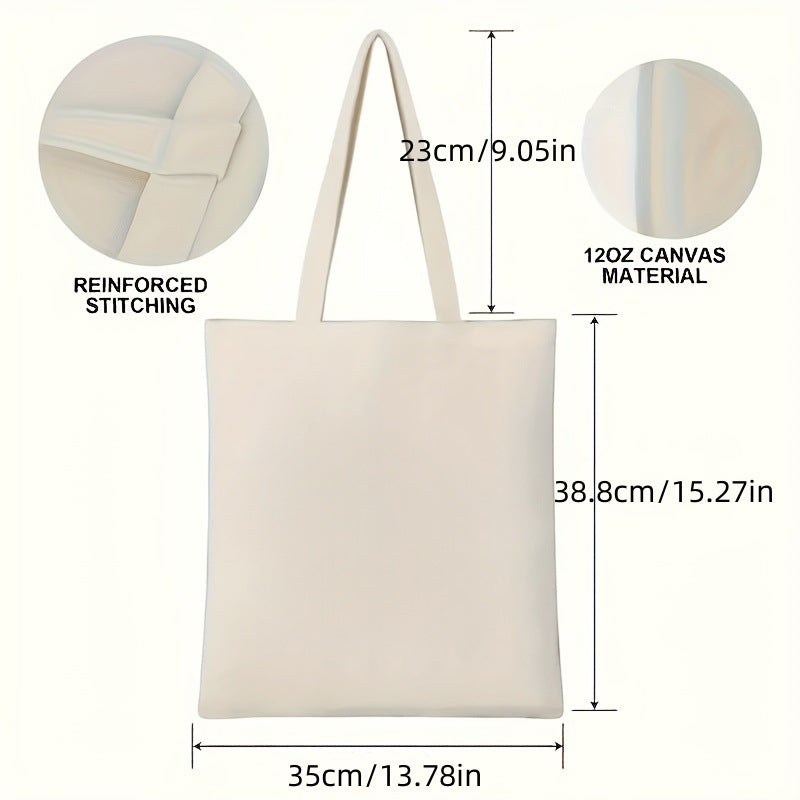 Canvas printed shoulder bag, fashionable and lightweight shopping bag, large-capacity cotton bag 2pcs hobo.