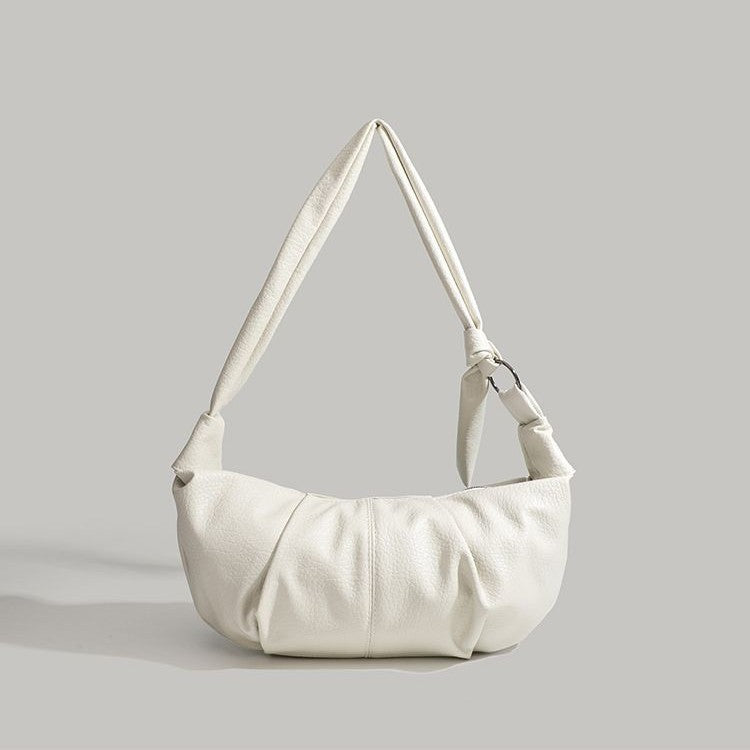 Folded dumpling bag, retro casual versatile hobo bag, design portable hobo bag small, small shoulder bag