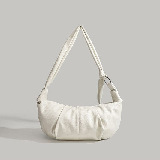 Folded dumpling bag, retro casual versatile hobo bag, design portable hobo bag small, small shoulder bag