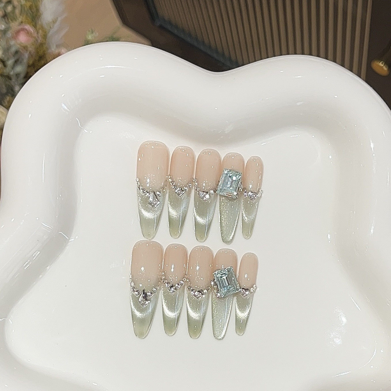 1034- Handmade press on nails fake nails removable