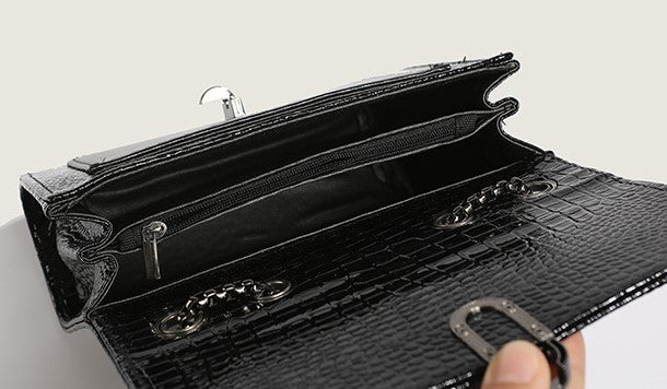 Crocodile Camellia Chain bag crossbody shoulder