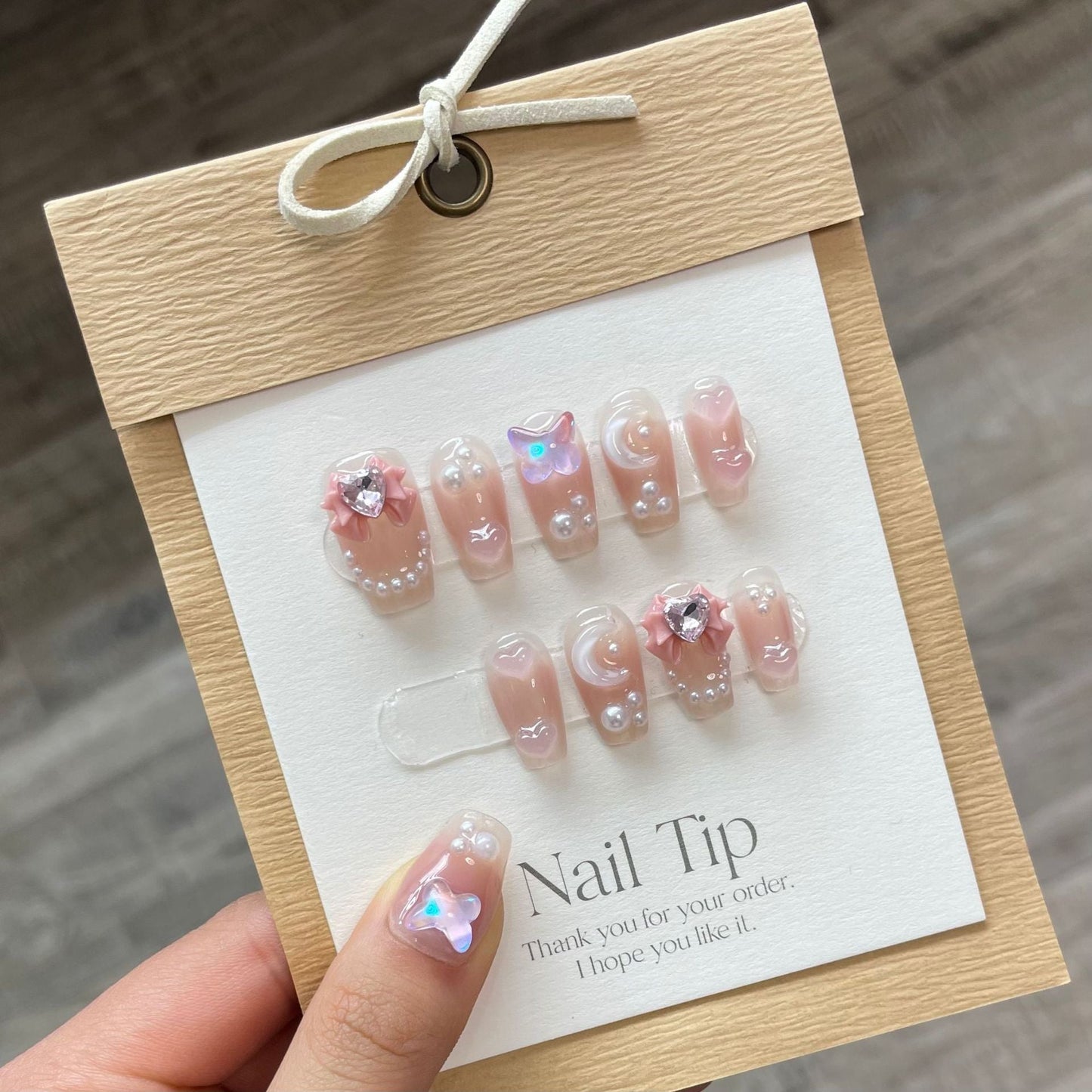 0938- Handmade press on nails fake nails removable