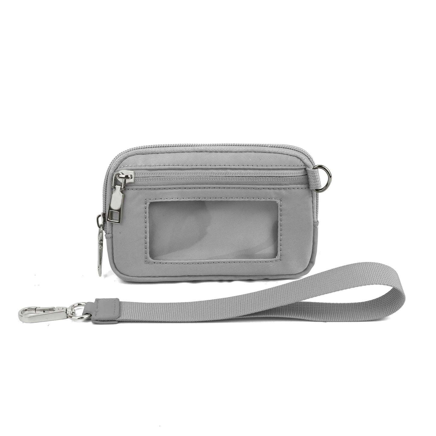 Transparent PVC Large Card Bag – Wrist Bag with Compartments for Bank Card & Change Storage, Portable Wristlet Purse