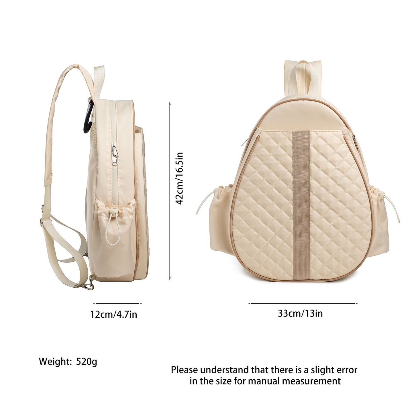 Crossbody lightweight multifunctional unisex waterproof tennis racket bag, tennis badminton backpack purse,