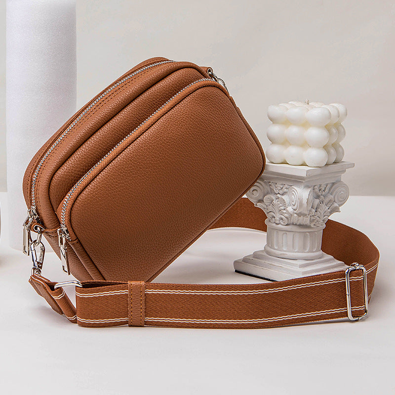 Chic Small Crossbody Bag Women's – Compact Shoulder Bag with Triple Pockets for Everyday Style & Convenience