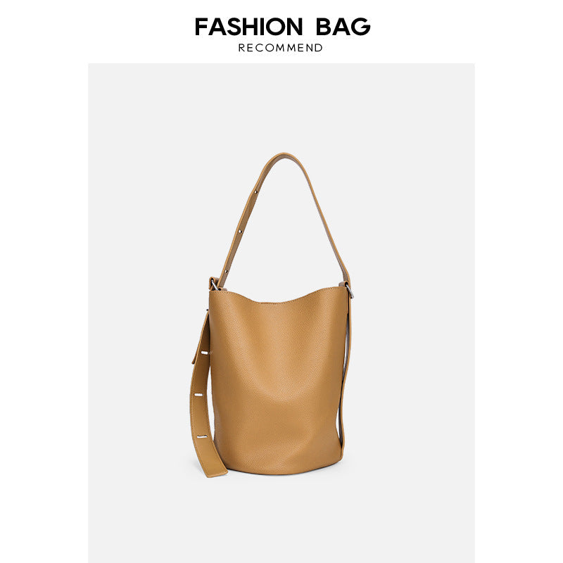 Bucket bag ladies simple, large capacity shoulder bag, versatile hobo bag with crossbody strap