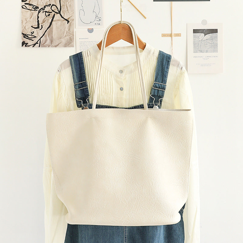 Elegant Soft PU Large Bag 2in1 – Retro Women's Shoulder Bag with Fashionable Large-Capacity Tote Design