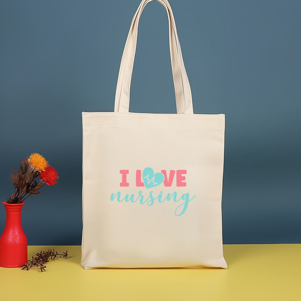 Canvas printed shoulder bag, fashionable and lightweight shopping bag, large-capacity cotton bag 2pcs hobo.