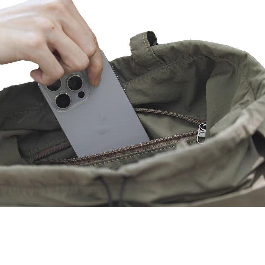 Casual anti-splashing nylon backpack female, backpack neutral large capacity student bag, backpack purse lightweight casual