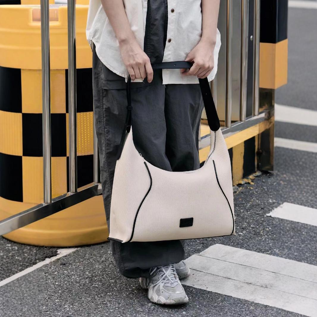 Hobo bag for women, Canvas underarm bag, Hobo shoulder bag, Large capacity commuter bag