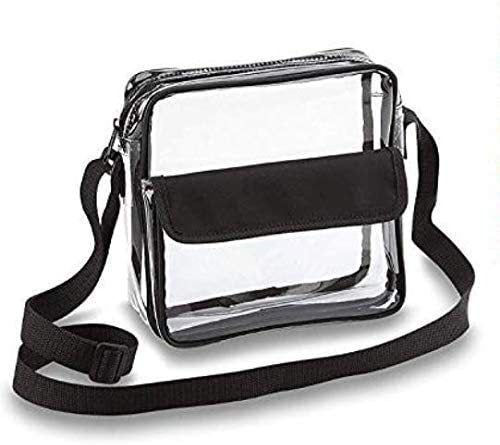 Transparent PVC Shoulder Crossbody Bag - Durable Storage Bag for Travel, Beach, Stadium Events & More
