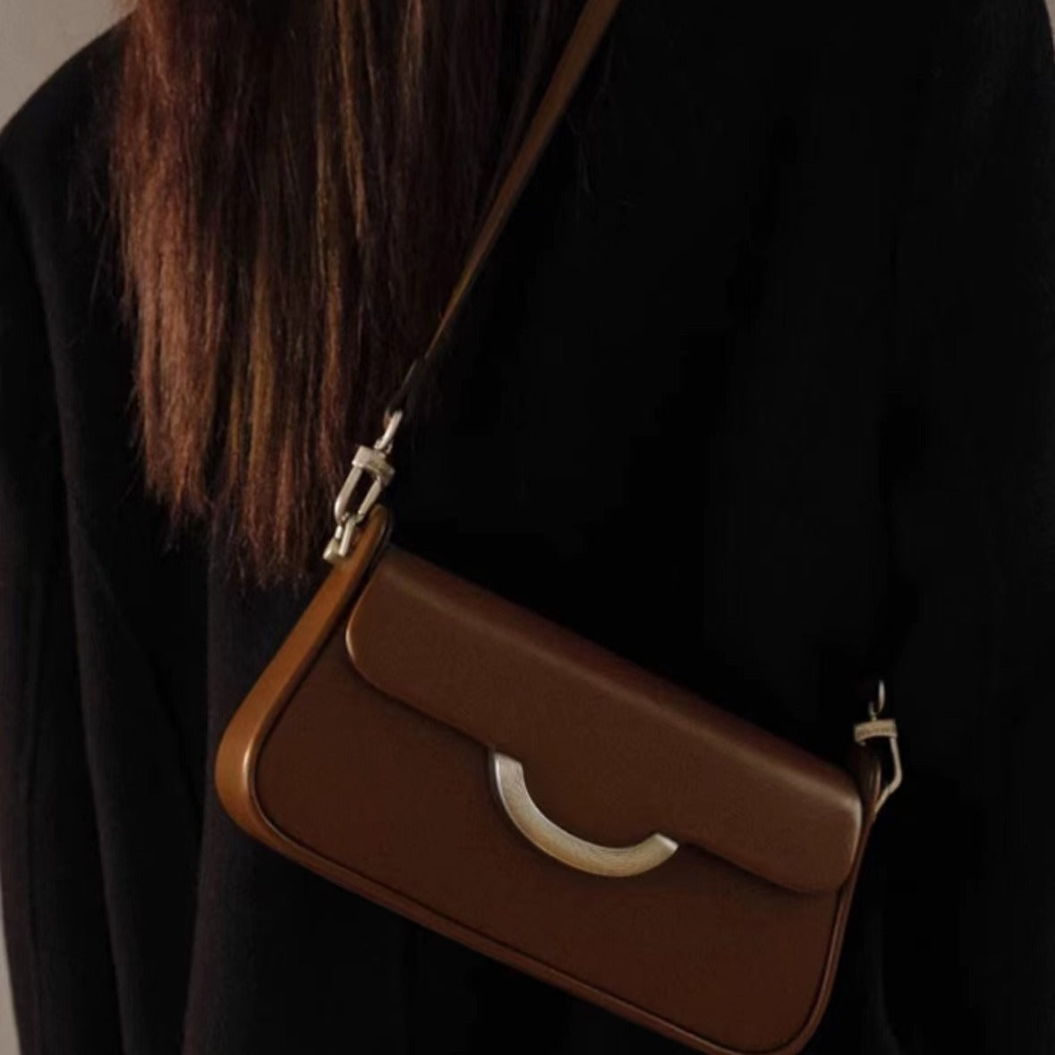 Simple small square bag, commuter small shoulder bag, shoulder crossbody bag small