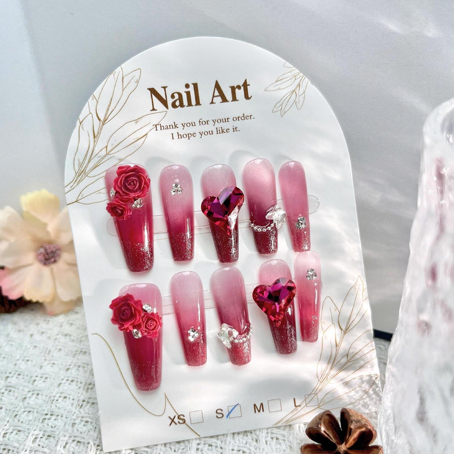 1032- Handmade press on nails fake nails removable